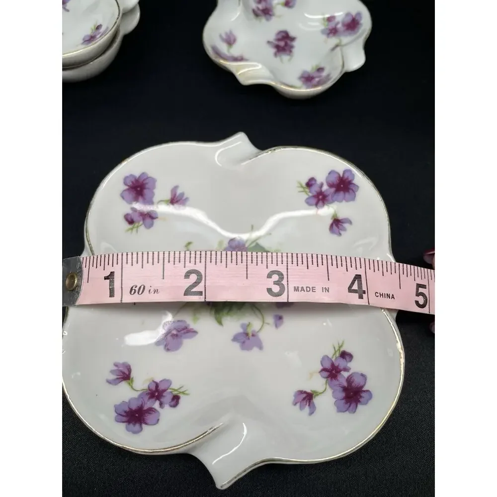 Vintage 1946-52 Lefton China Stacking Nesting Trinket Dishes Set of 4 Rare Find!